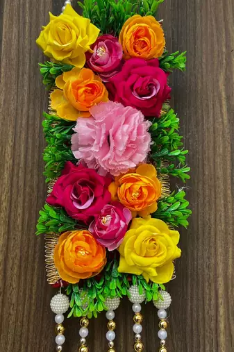handmade multicolor rose flower latkan hanging for home decor