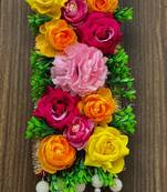 handmade multicolor rose flower latkan hanging for home decor