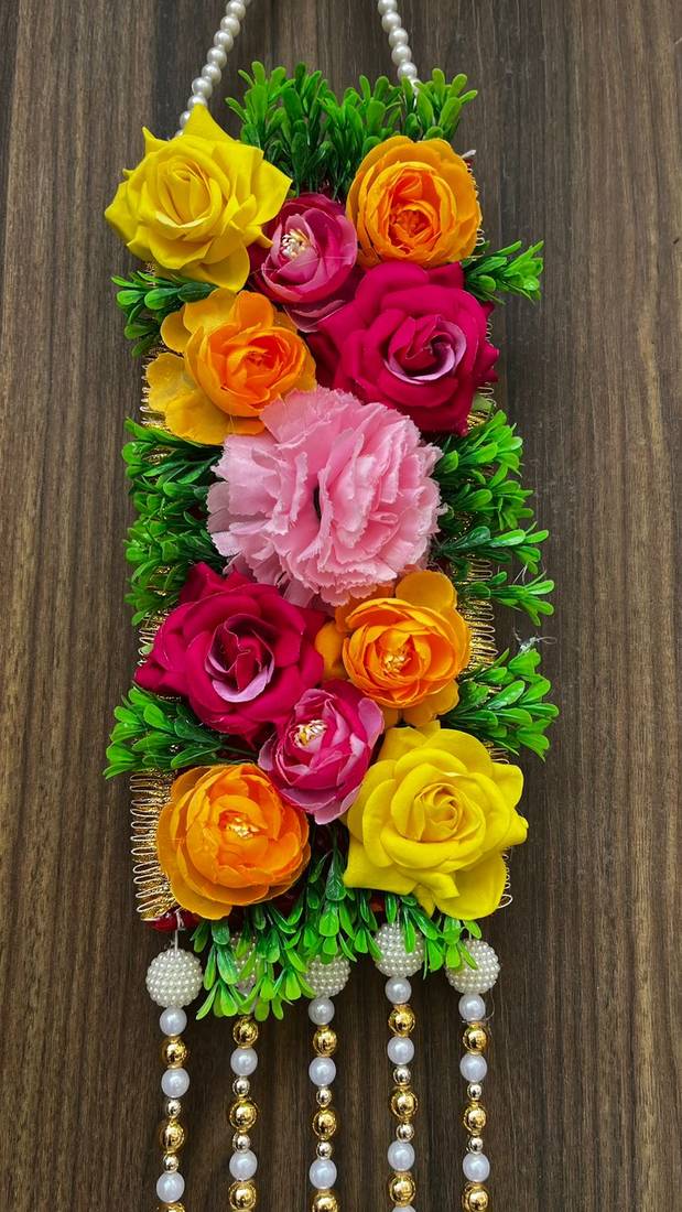 handmade multicolor rose flower latkan hanging for home decor