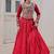 Maroon Roman Chaniya Choli - Free Size 