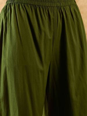 Ethnic Motifs Printed Straight Gotta Patti Kurta with Sharara & Dupatta 3