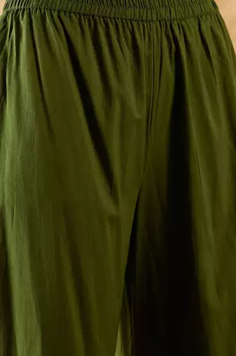 Ethnic Motifs Printed Straight Gotta Patti Kurta with Sharara & Dupatta