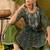 Ethnic Motifs Printed Straight Gotta Patti Kurta with Sharara & Dupatta
