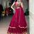 Rani Pink Fancy Fabric Chaniya Choli With Long Koti - Free Size 