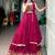 Rani Pink Fancy Fabric Chaniya Choli With Long Koti - Free Size 