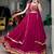 Rani Pink Fancy Fabric Chaniya Choli With Long Koti - Free Size 