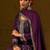 Burgundy Geometric Embroidered Jacquard Weave Kurta with Trousers & Dupatta