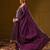 Burgundy Geometric Embroidered Jacquard Weave Kurta with Trousers & Dupatta