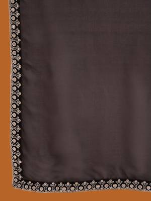 Floral Embroidered Thread Work Straight Kurta With Trousers & Dupatta 5