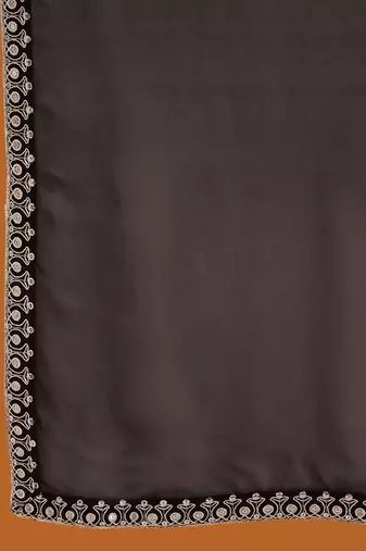 Floral Embroidered Thread Work Straight Kurta With Trousers & Dupatta