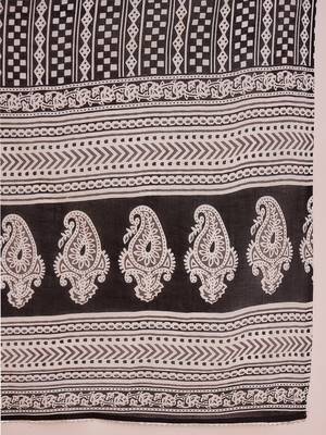 Geometric Printed Mirror Work Pure Cotton Straight Kurta With Palazzos & Dupatta 6