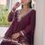 Wine Kora Cotton Chaniya Choli - Free Size 