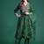 Floral Embroidered Zari Pleated Liva Kurta With Trousers & Dupatta