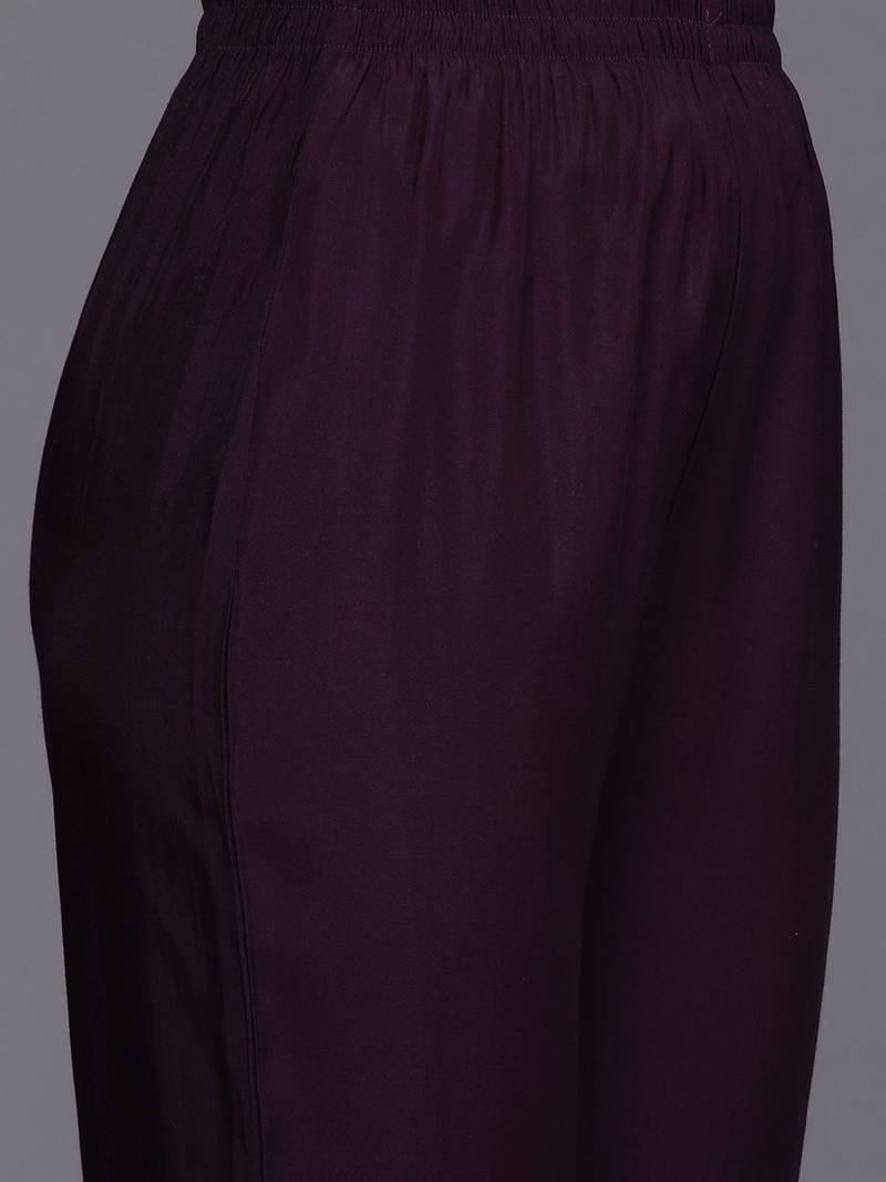 Ethnic Motifs Embroidered Straight Thread Work Kurta With Trousers & Dupatta