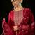 Round Neck Floral Embroidered Straight Kurta with Trouser & Dupatta