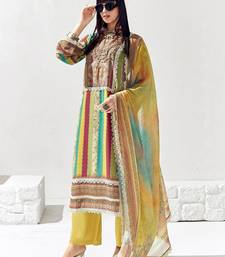 Women Ethnic Motifs Printed Regular Thread Work Kurta Trousers With Dupatta