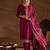 Maroon Ethnic Motifs Embroidered Thread Work Kurta with Trousers & Dupatta