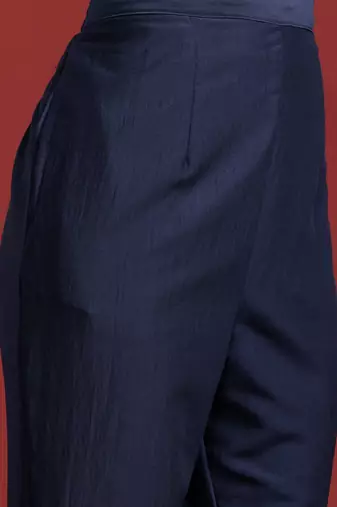 Yoke Design Thread Work Kurta With Trousers & Dupatta