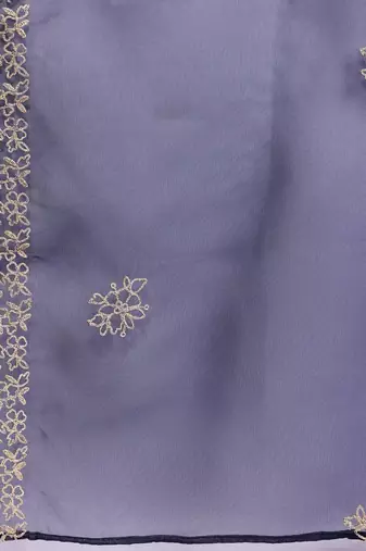 Yoke Design Thread Work Kurta With Trousers & Dupatta