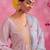 Mauve Ethnic Motifs Embroidered Regular Kurta with Trousers & Dupatta
