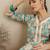 V Neck Floral Printed Mirror Work Pure Cotton Kurta with Trouser & Dupatta