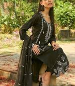 Ethnic Motifs Embroidered Regular Thread Work Kurta with Trousers & Dupatta