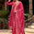 Floral Embroidered Regular Thread Work Straight Kurta with Trousers & Dupatta