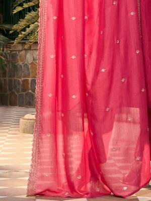 Floral Embroidered Regular Thread Work Straight Kurta with Trousers & Dupatta 3