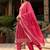 Floral Embroidered Regular Thread Work Straight Kurta with Trousers & Dupatta