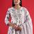 floral printed thread work  cotton kurta with trouser & dupatta