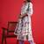 floral printed thread work  cotton kurta with trouser & dupatta