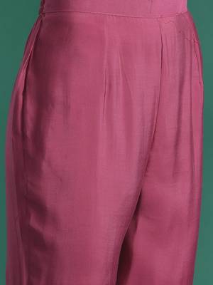 Floral Embroidered Thread Work Kurta with Trousers & Dupatta 4