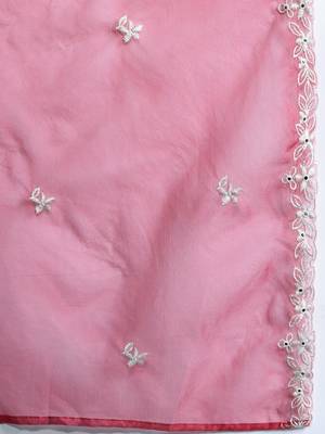 Floral Embroidered Thread Work Kurta with Trousers & Dupatta 5