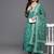 Floral Embroidered Empire Zari Pure Cotton Kurta with Trousers & Dupatta