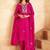 Floral Embroidered Regular Kurta With Trousers & Dupatta