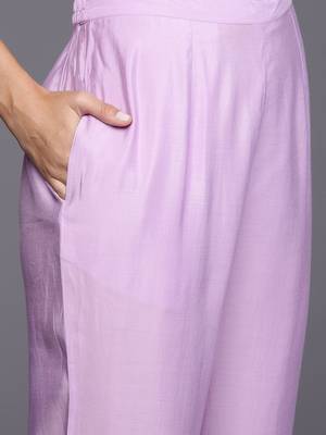 women floral embroidered regular  cotton kurta with trousers & dupatta 4