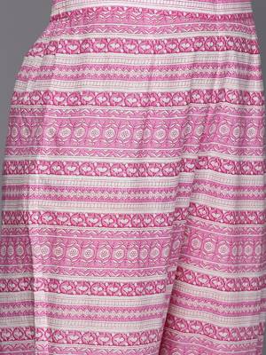 Women Floral Embroidered Empire Pure Cotton Kurta with Trousers & Dupatta 3