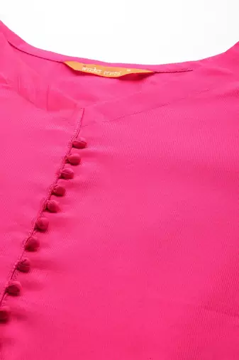Women Embroidered Regular Thread Work Liva Kurta with Trousers & With Dupatta