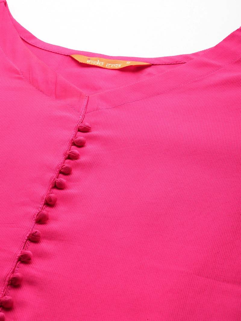 Women Embroidered Regular Thread Work Liva Kurta with Trousers & With Dupatta