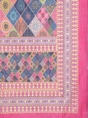 Women Embroidered Regular Thread Work Liva Kurta with Trousers & With Dupatta 4