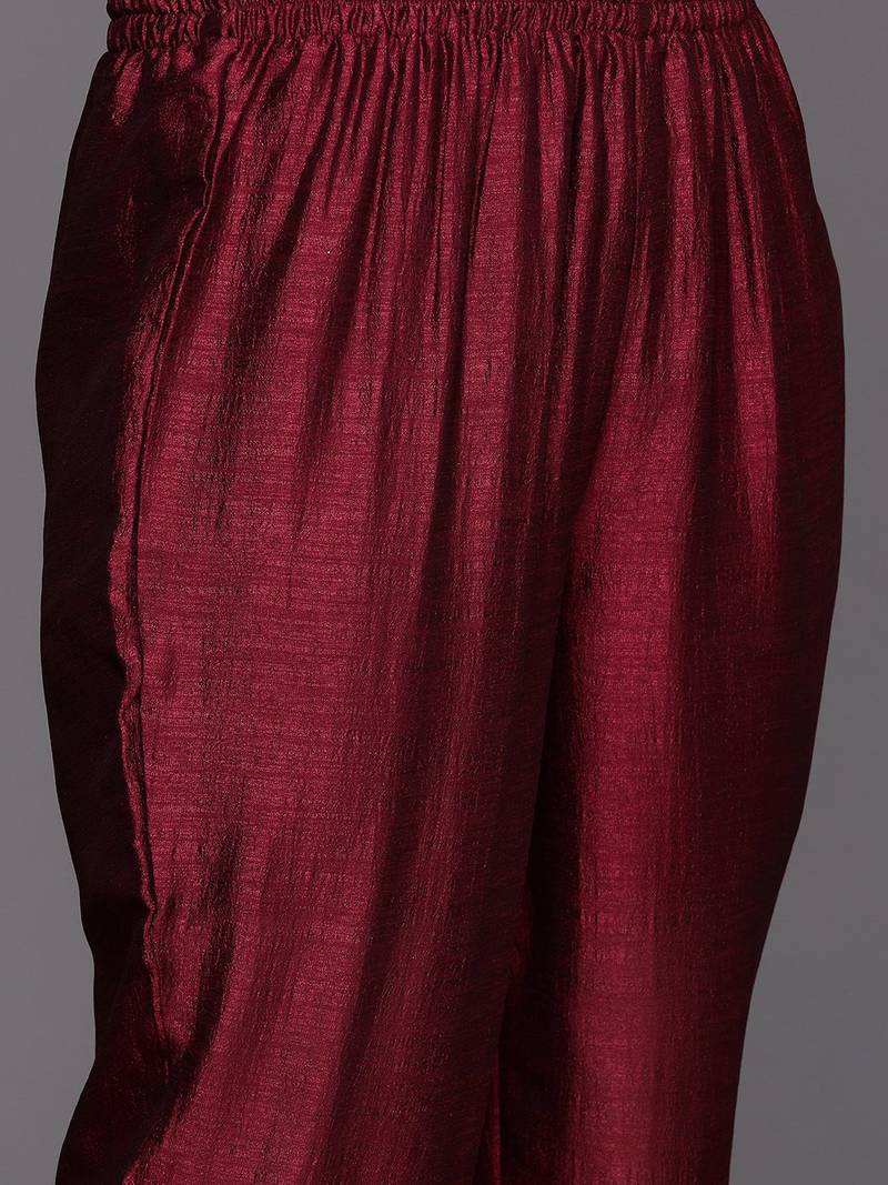 Women Ethnic Motifs Yoke Design Regular Sequinned Kurta with Trousers & Dupatta