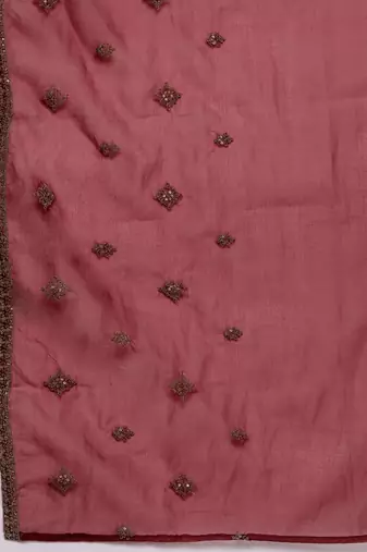 Women Ethnic Motifs Yoke Design Regular Sequinned Kurta with Trousers & Dupatta