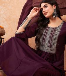 Women Yoke Design Empire Sequinned Kurta with Trousers & Dupatta