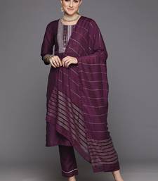 Women Yoke Design Empire Sequinned Kurta with Trousers & Dupatta