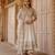 Daisy ivory embroidered silk chanderi anarkali set