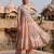 Pink embroidered silk chanderi anarkali set
