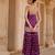 Deep purple embroidered silk chanderi gharara set