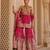 Hot pink embroidered silk chanderi gharara set