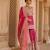 Hot pink embroidered silk chanderi gharara set