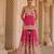 Hot pink embroidered silk chanderi gharara set
